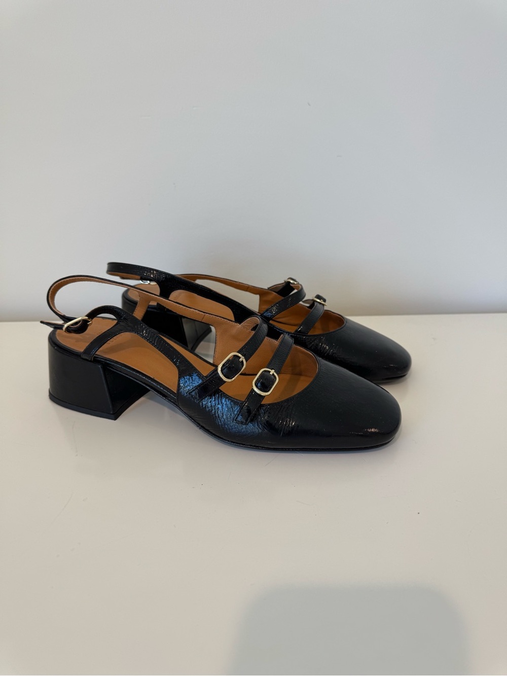 Sezané Classic Black Slingback Mary Jane Heels